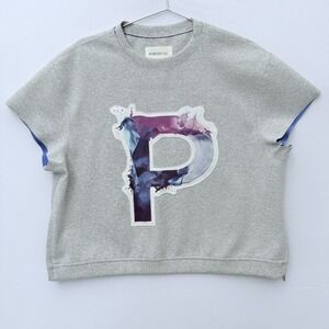 PortsPURE Urban Luxury Short Sleeve Pullover - Grey Streetwear Graphic Sweatshir